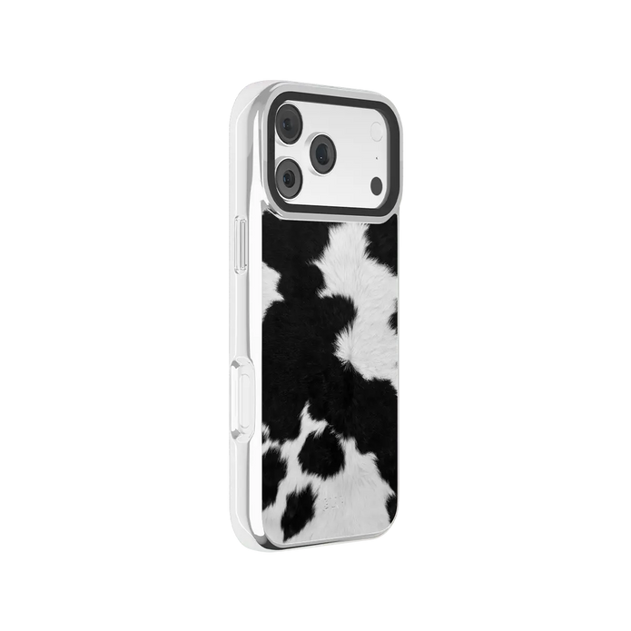 Cow Bell | Black & White Cow Print iPhone Case