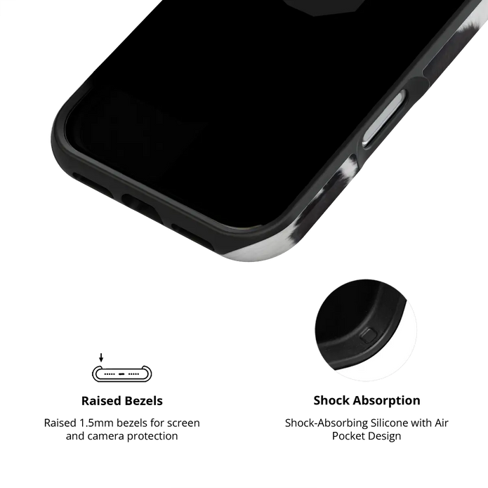 Cow Bell | Black & White Cow Print iPhone Case