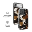 Cattle Drive | Brown & Black Cow Print iPhone Case