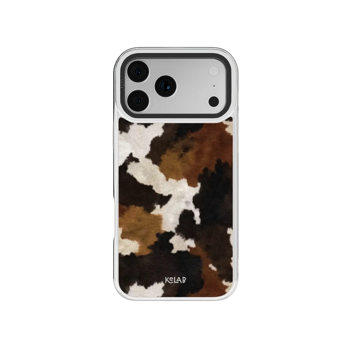 Cattle Drive | Brown & Black Cow Print iPhone Case