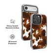 Milk & Mahogany | Brown & Cream Cow Print iPhone Case