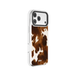 Milk & Mahogany | Brown & Cream Cow Print iPhone Case