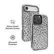 Platinum Predator | Black & White Cheetah Print iPhone Case