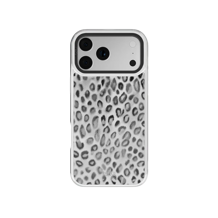 Platinum Predator | Black & White Cheetah Print iPhone Case