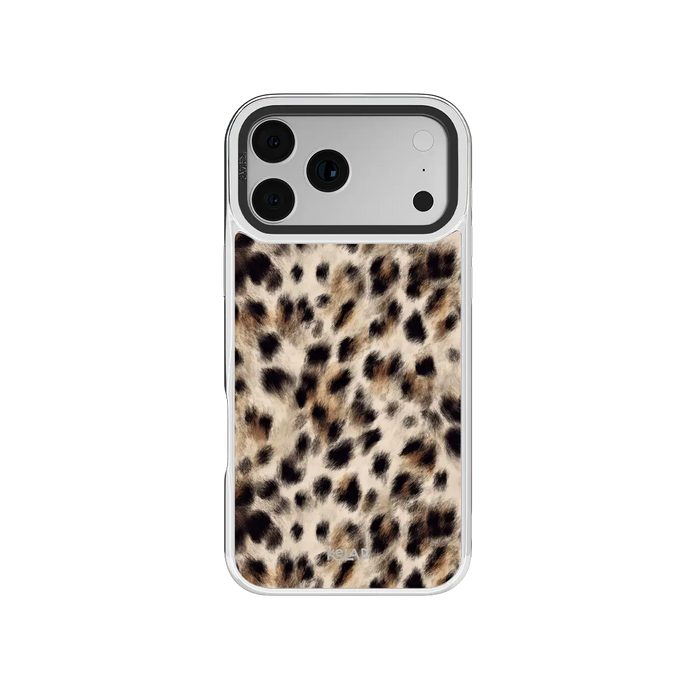 Arctic Aristocrat | Beige Cheetah Print iPhone Case