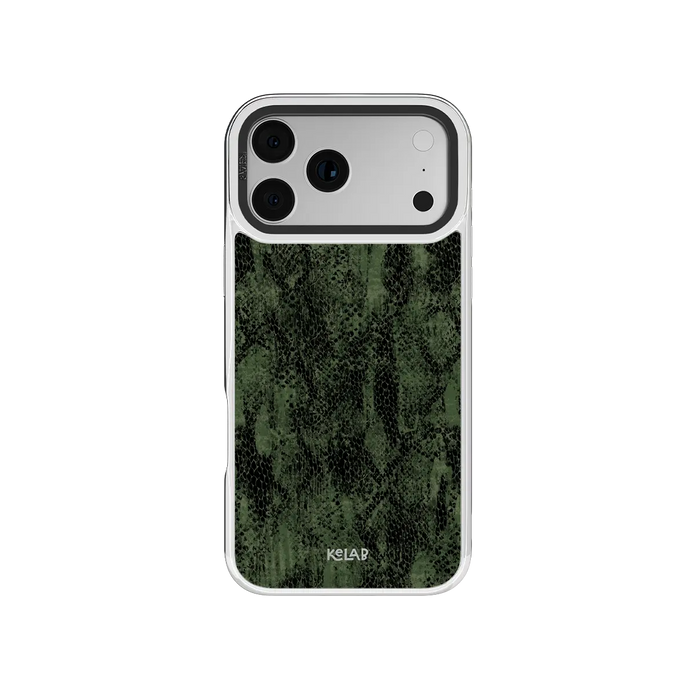 Emerald Python | Olive Green Snake Print iPhone Case