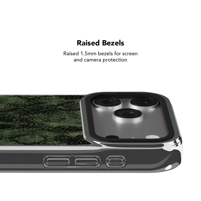 Emerald Python | Olive Green Snake Print iPhone Case