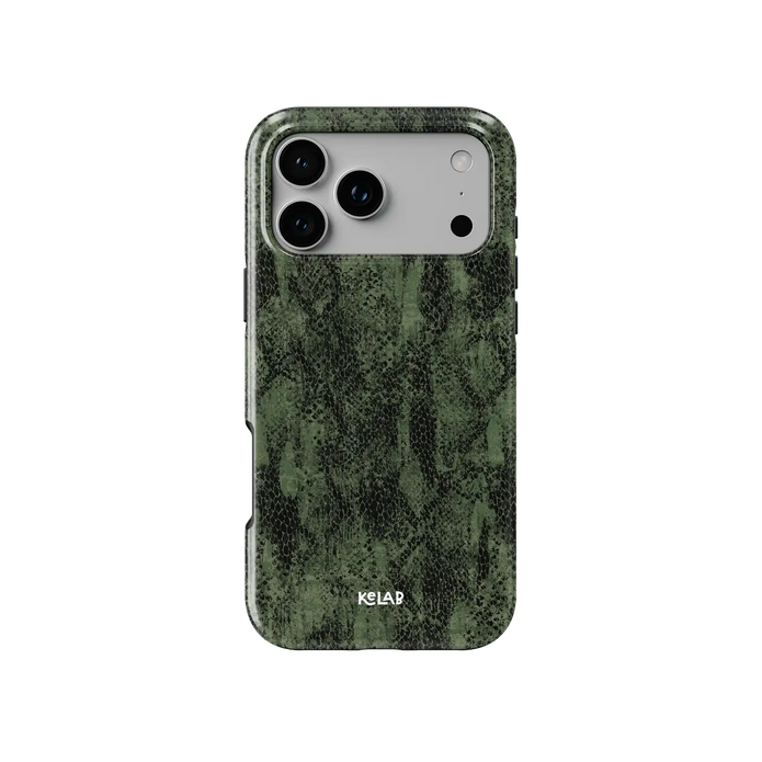 Emerald Python | Olive Green Snake Print iPhone Case