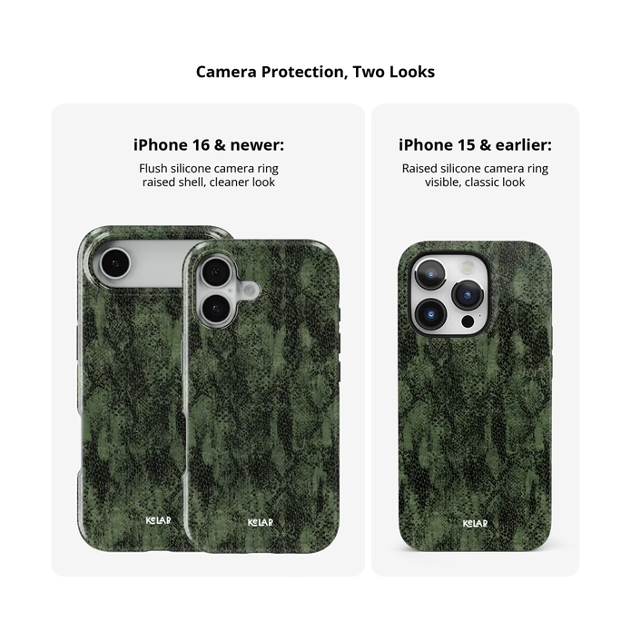 Emerald Python | Olive Green Snake Print iPhone Case