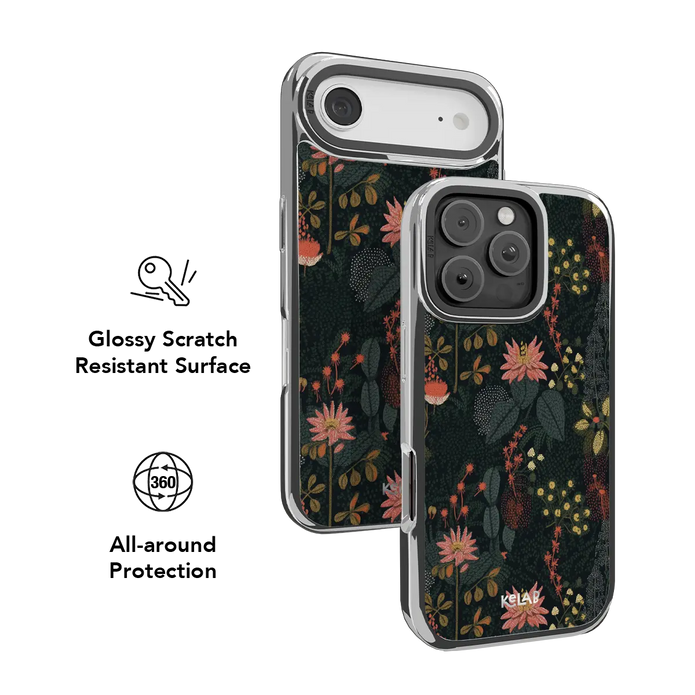 Starlit Botanica | Dark Academia Floral iPhone Case