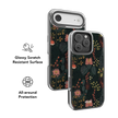 Starlit Botanica | Dark Academia Floral iPhone Case