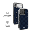Celestial Check | Navy Checkered iPhone Case