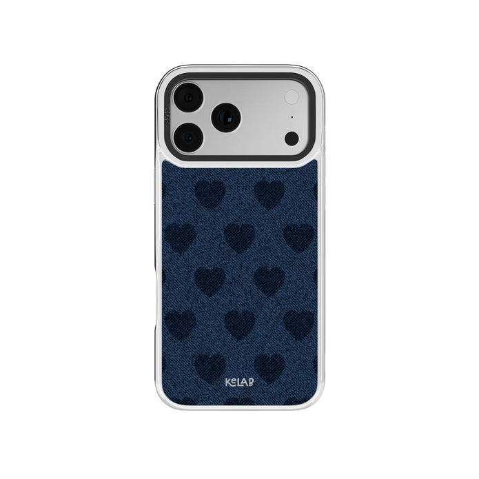 Indigo Crush | Denim Heart Y2K iPhone Case