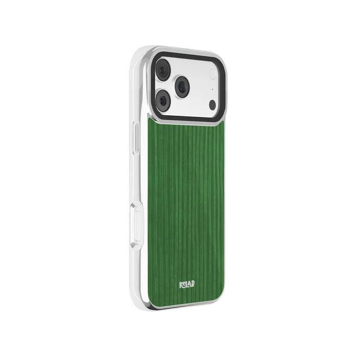 Emerald Drip | Green Stripe Pattern iPhone Case