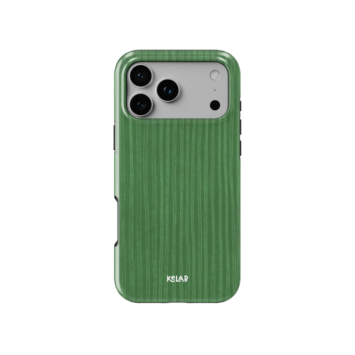 Emerald Drip | Green Stripe Pattern iPhone Case