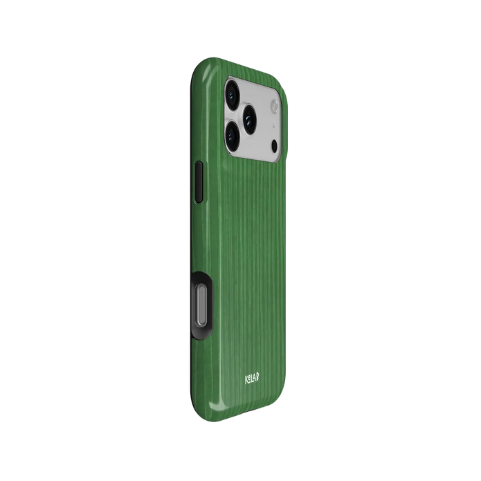 Emerald Drip | Green Stripe Pattern iPhone Case
