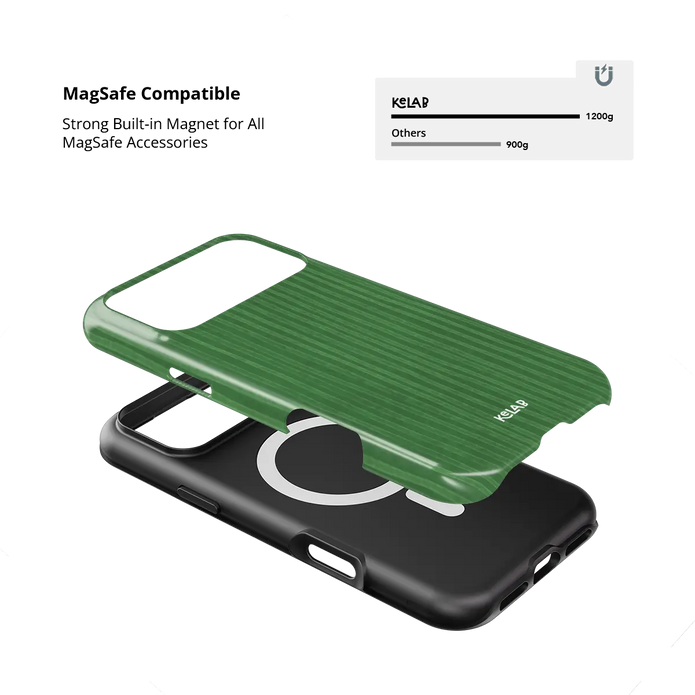 Emerald Drip | Green Stripe Pattern iPhone Case