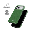 Emerald Drip | Green Stripe Pattern iPhone Case