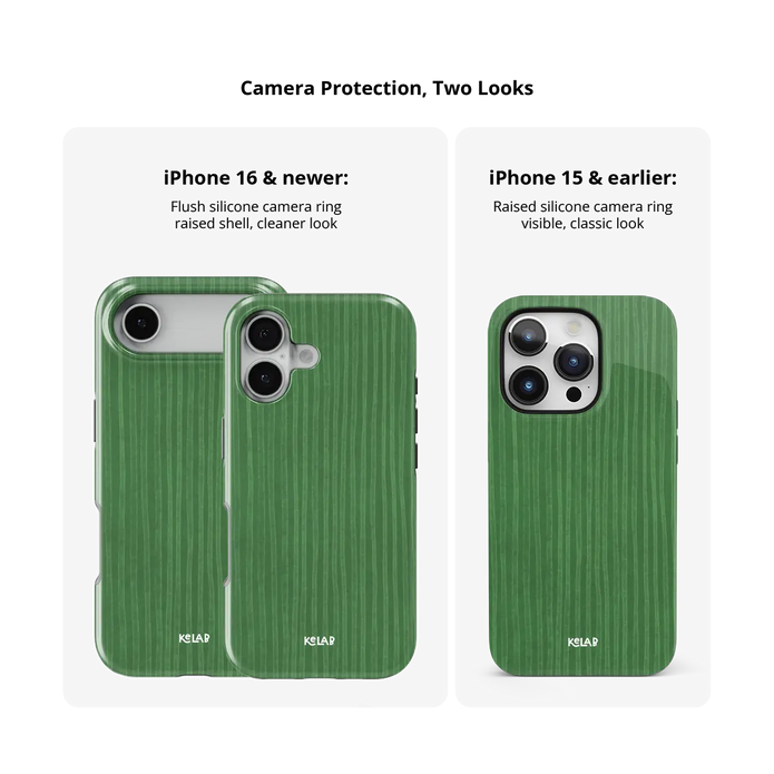Emerald Drip | Green Stripe Pattern iPhone Case
