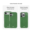 Emerald Drip | Green Stripe Pattern iPhone Case