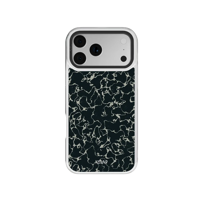 Obsidian Vein | Abstract Black Marble iPhone Case