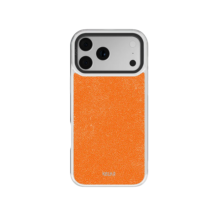 Tangerina | Electric Orange Textured iPhone Case