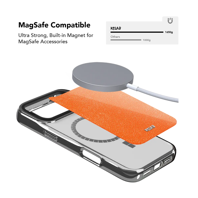 Tangerina | Electric Orange Textured iPhone Case