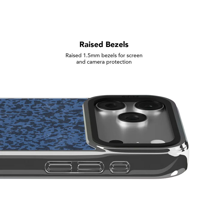 Deep Sea Static | Dark Blue Marble iPhone Case