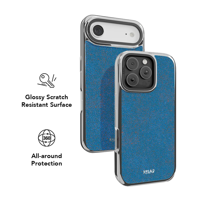 Digital Grain | Blue Terrazzo Speckled iPhone Case