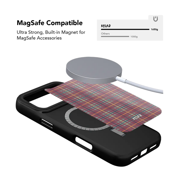 Mullberry Hue | Mauve & Teal Plaid iPhone Case