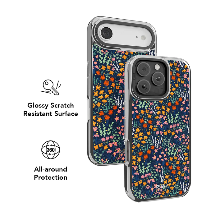 Midnight Meadow | Vibrant Wildflower iPhone Case