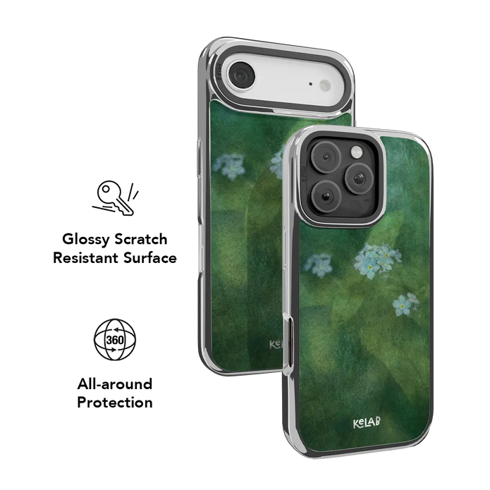Misty Morning | Deep Green Floral iPhone Case
