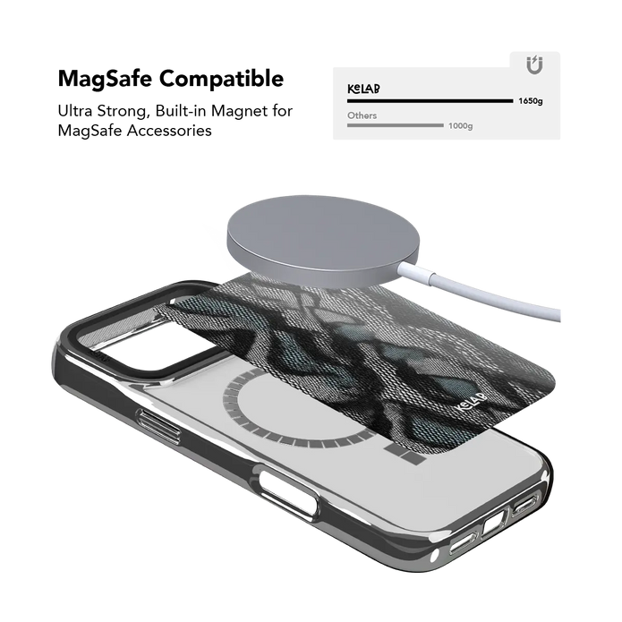 Viper Mesh | Teal Snake Print iPhone Case