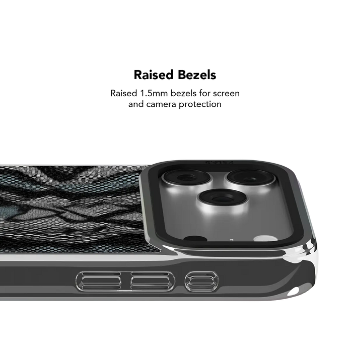 Viper Mesh | Teal Snake Print iPhone Case
