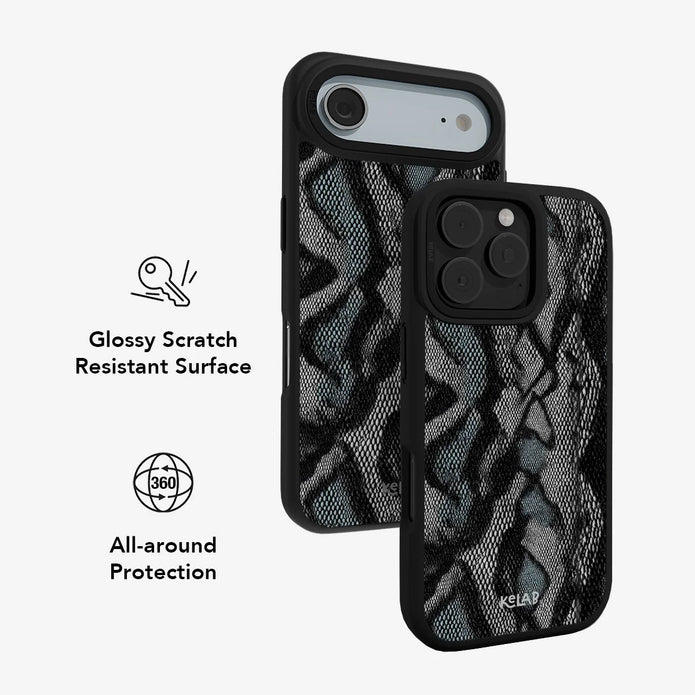 Viper Mesh | Teal Snake Print iPhone Case