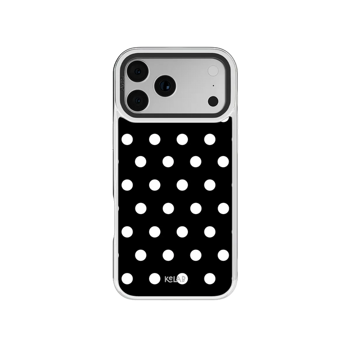Domino Theory | Black and White Polka Dot iPhone Case