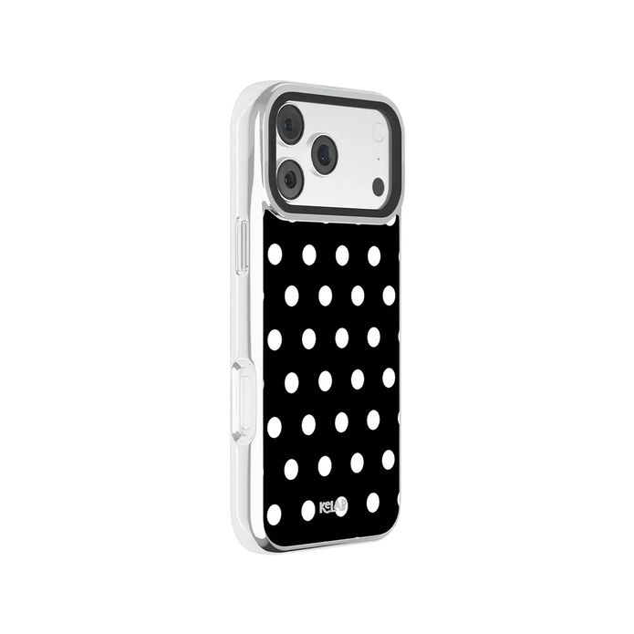 Domino Theory | Black and White Polka Dot iPhone Case