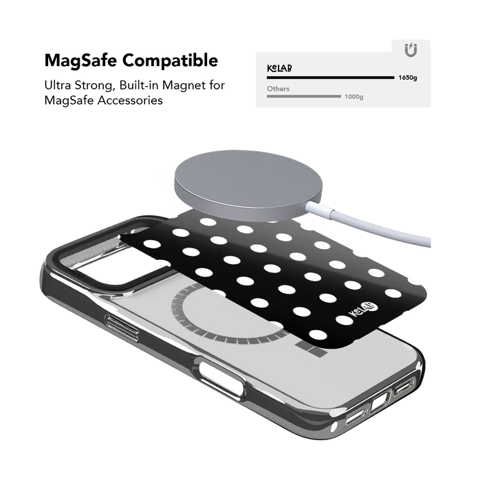 Domino Theory | Black and White Polka Dot iPhone Case