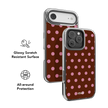 Velvet Pop | Burgundy Polka Dot iPhone Case