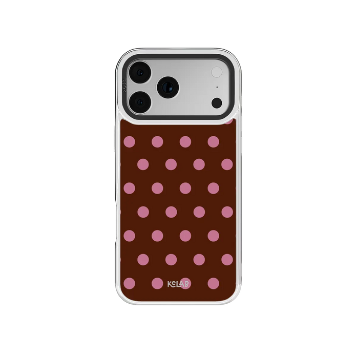 Velvet Pop | Burgundy Polka Dot iPhone Case