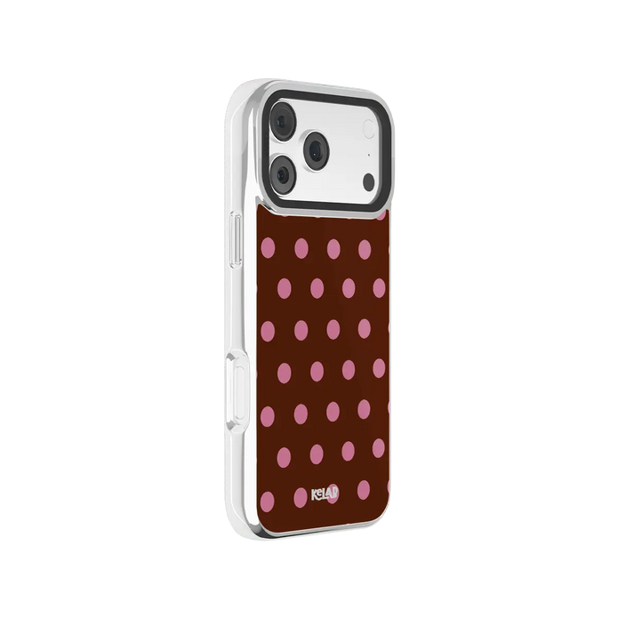 Velvet Pop | Burgundy Polka Dot iPhone Case