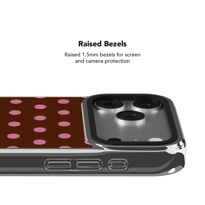 Velvet Pop | Burgundy Polka Dot iPhone Case