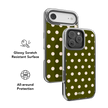 Urban Sage | Olive Polka Dot iPhone Case