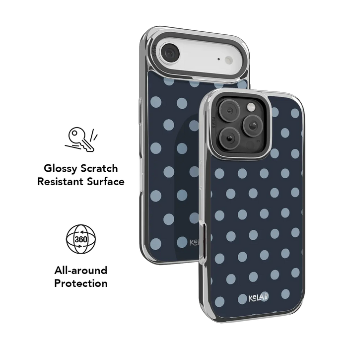 Abyssal Dot | Blue Polka Dot iPhone Case
