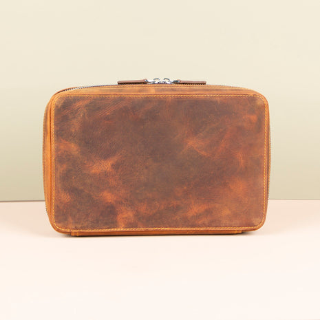 Leather Tech Organizer Case - Rich Brown - Oslo