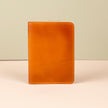 Leather Passport Holder - Orange Brown - Milan