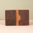 Leather Passport Holder - Dark Brown - Milan