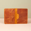 Leather Passport Holder - Brown - Milan