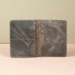 Leather Passport Holder - Light Gray - Milan