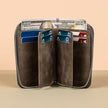 Premium Leather Zipper Wallet - Dark Gray - Anniston